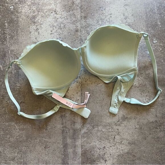 Victoria’s Secret Lace Bra Push Up 34DD Green Multiway - Picture 9 of 11